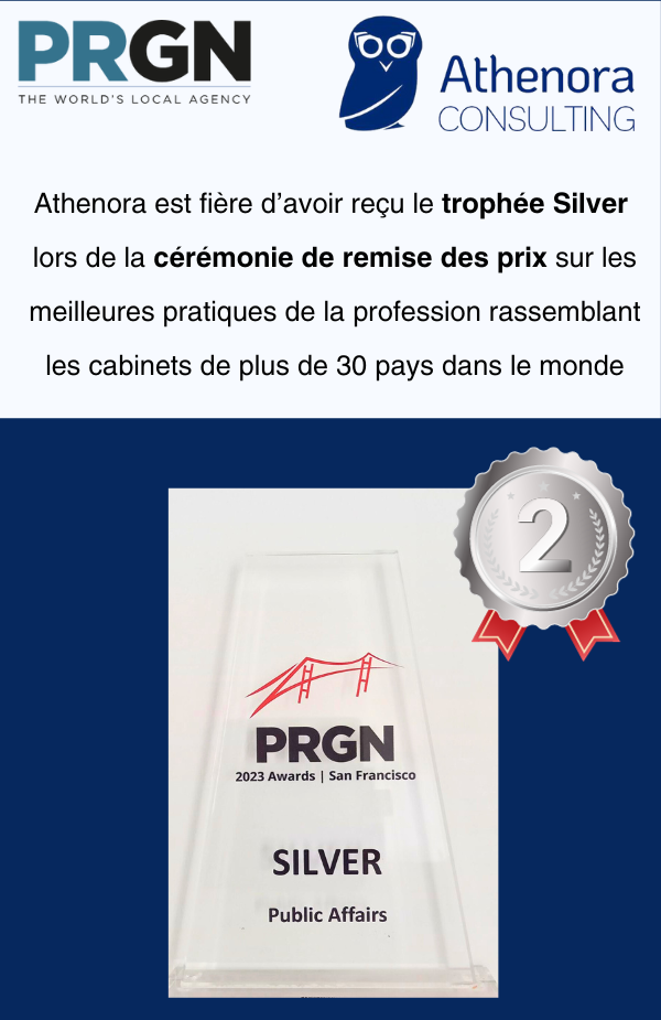 Athenora reçoit le prix Silver - PRGN AWARDS 2023